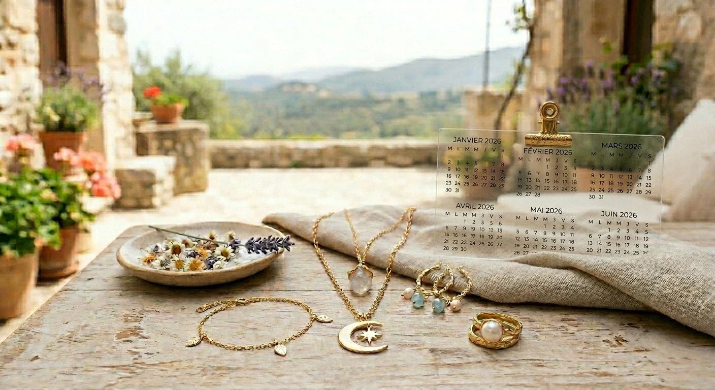 illustration de la sélection des bijoux du mois pour le site Jethyka