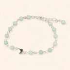 Bracelet Cœur en pierres naturelles Amazonite  Bracelet Jethyka