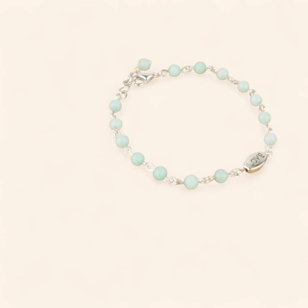 Bracelet Love en pierres naturelles Amazonite  Bracelet Jethyka