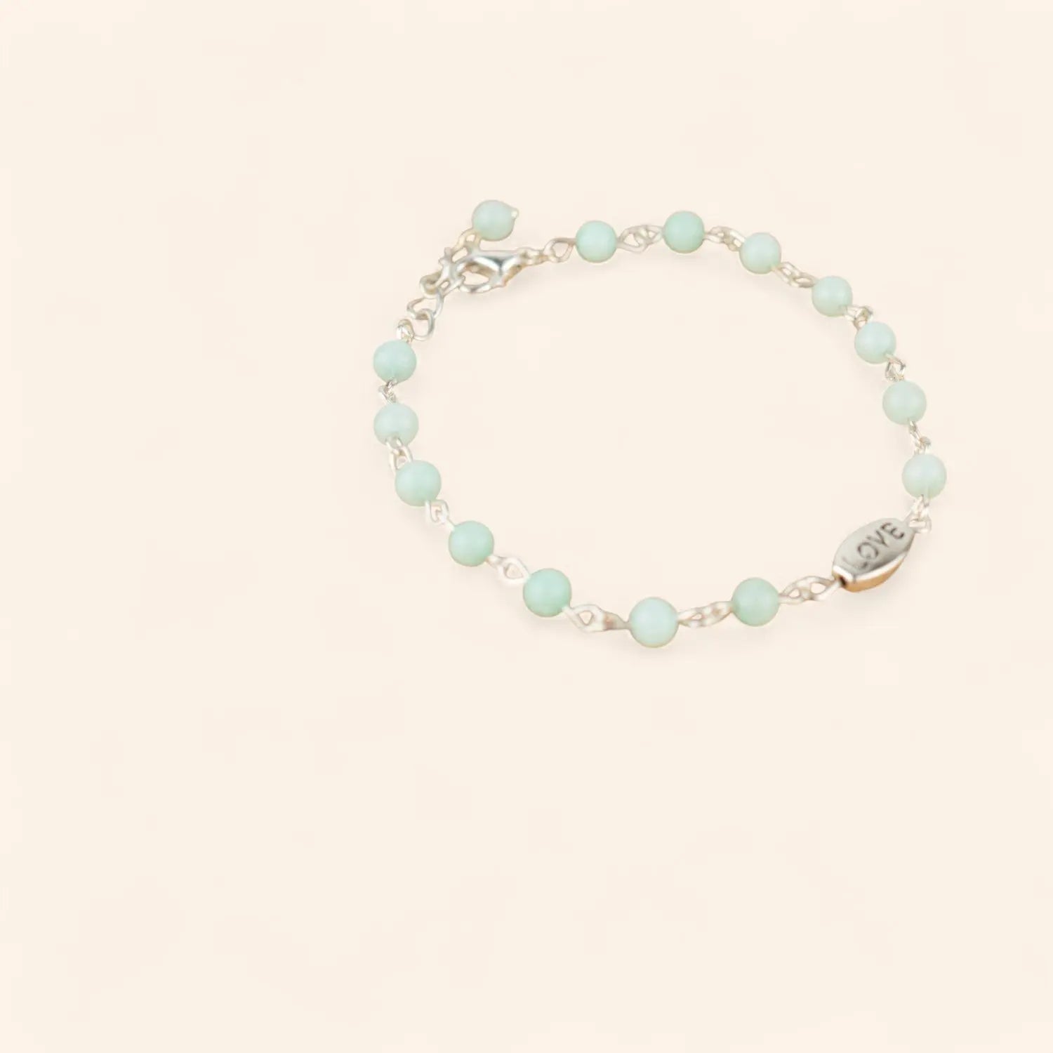Bracelet Love en pierres naturelles Amazonite  Bracelet Jethyka