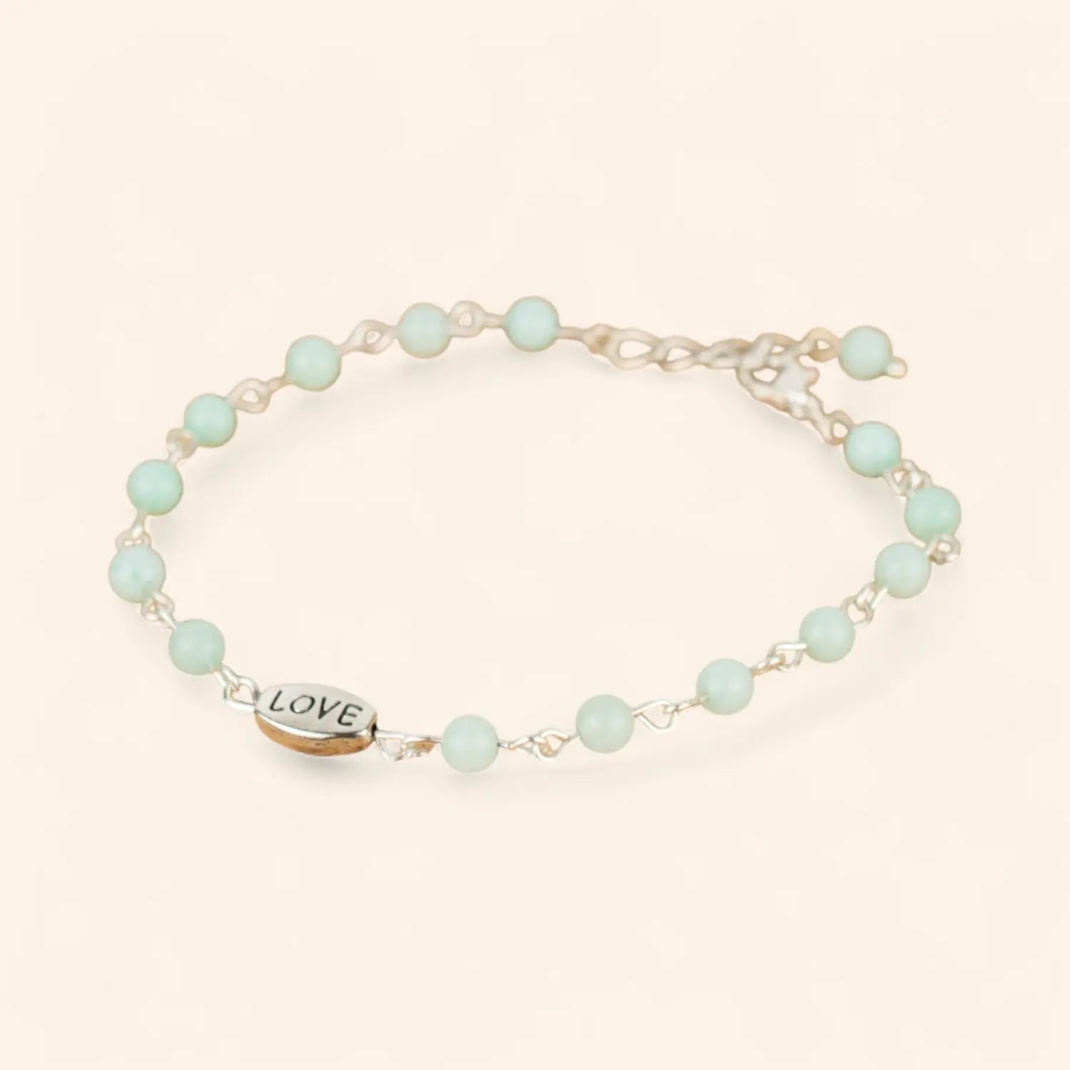 Bracelet Love en pierres naturelles Amazonite  Bracelet Jethyka