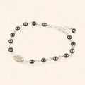 Bracelet Love en pierres naturelles Hématite  Bracelet Jethyka