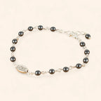 Bracelet Love en pierres naturelles Hématite  Bracelet Jethyka