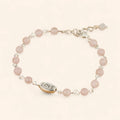 Bracelet Love en pierres naturelles Quartz Rose  Bracelet Jethyka
