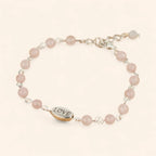Bracelet Love en pierres naturelles Quartz Rose  Bracelet Jethyka