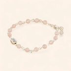Bracelet Love en pierres naturelles Quartz Rose  Bracelet Jethyka