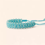 Bracelet Macramé en Cristal bleu ciel  Bracelet Jethyka