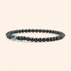 Bracelet Pierres Naturelles Hématite et Perle Œil Protecteur  Bracelet Jethyka