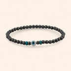 Bracelet Pierres Naturelles Hématite et Perle Œil Protecteur  Bracelet Jethyka