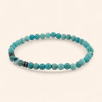 Bracelet pierres naturelles Turquoises et Œil protecteur - Jethyka