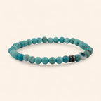 Bracelet pierres naturelles Turquoises et Œil protecteur - Jethyka