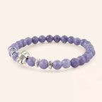 Bracelet en pierres naturelles Angélite pourpre et perle Fleur de cerisier  Bracelet Jethyka