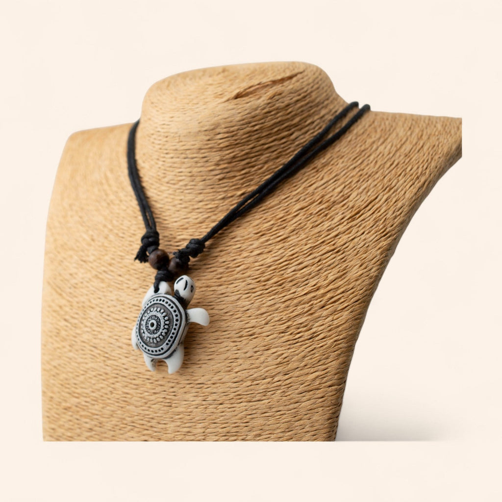 Collier Homme Tortue blanche Mandala  Collier Jethyka