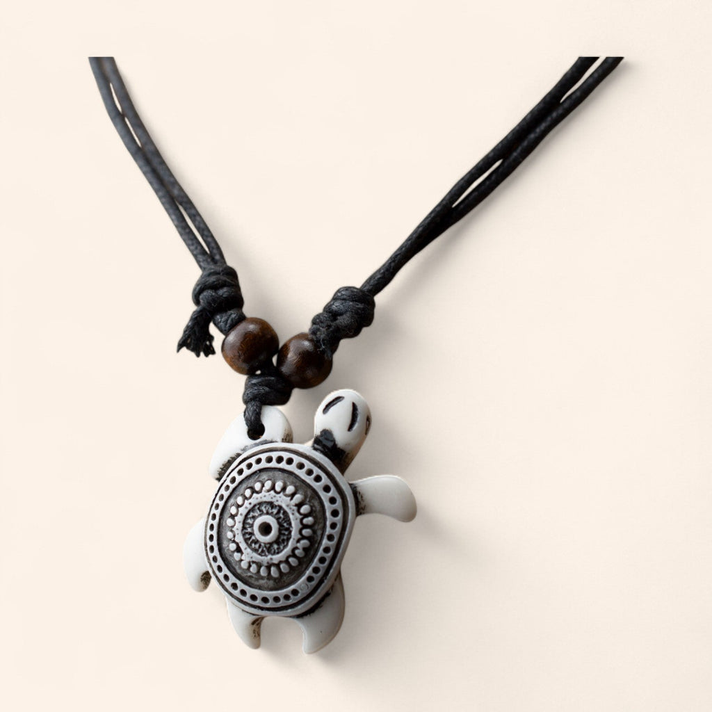 Collier Homme Tortue blanche Mandala  Collier Jethyka