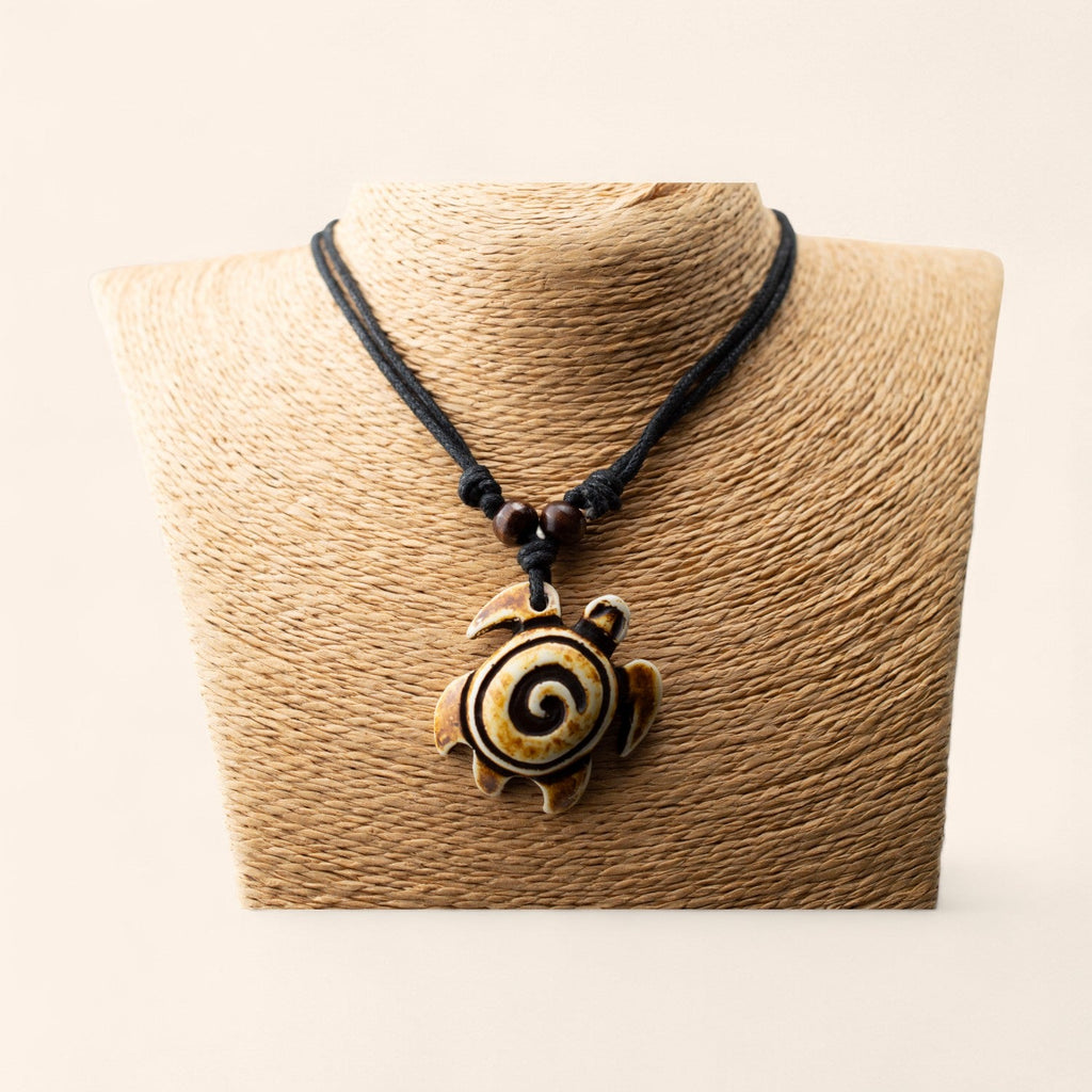 Collier homme tortue marron avec spirale  Collier Jethyka
