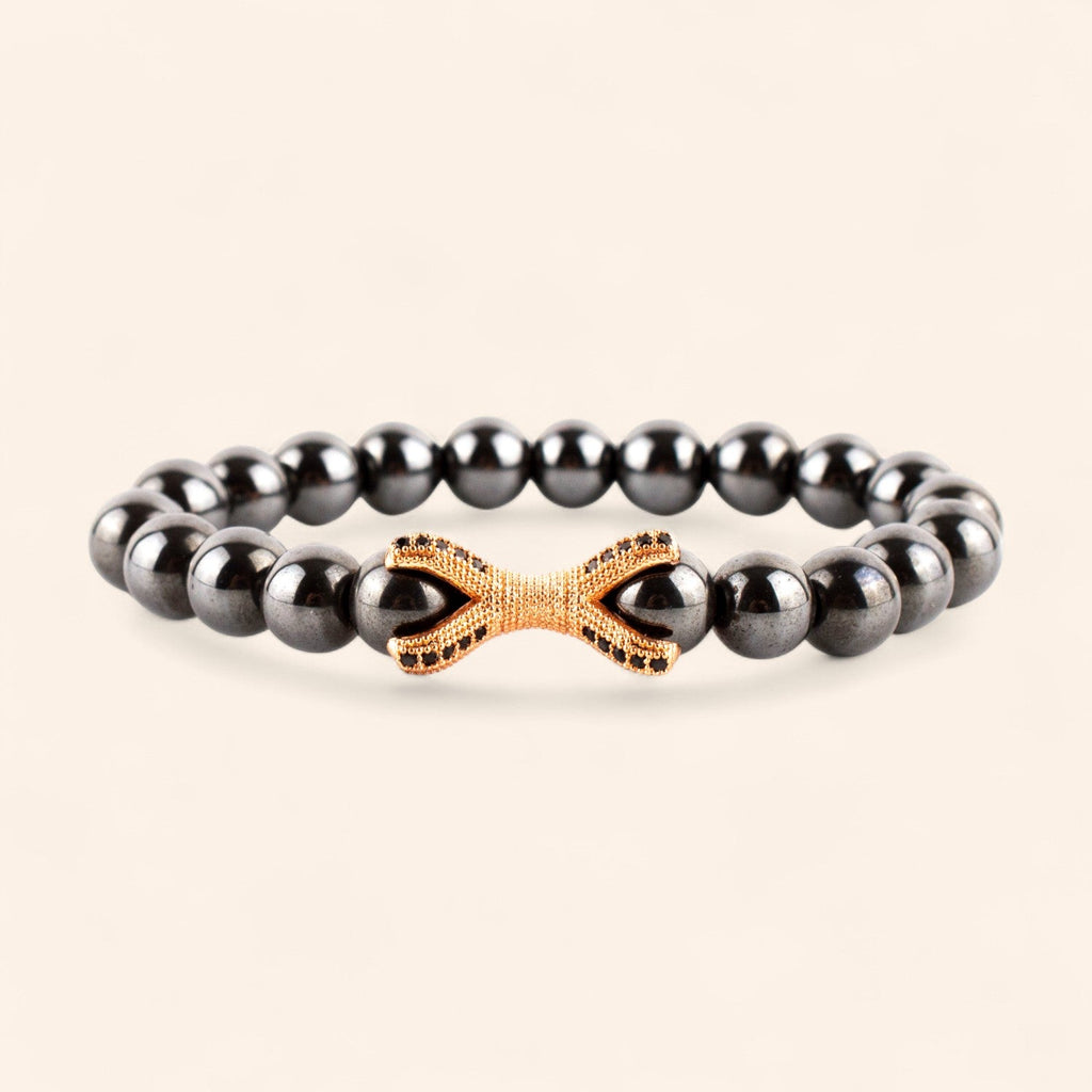 Bracelet Etreinte en pierres naturelles Hématite  Bracelet Jethyka