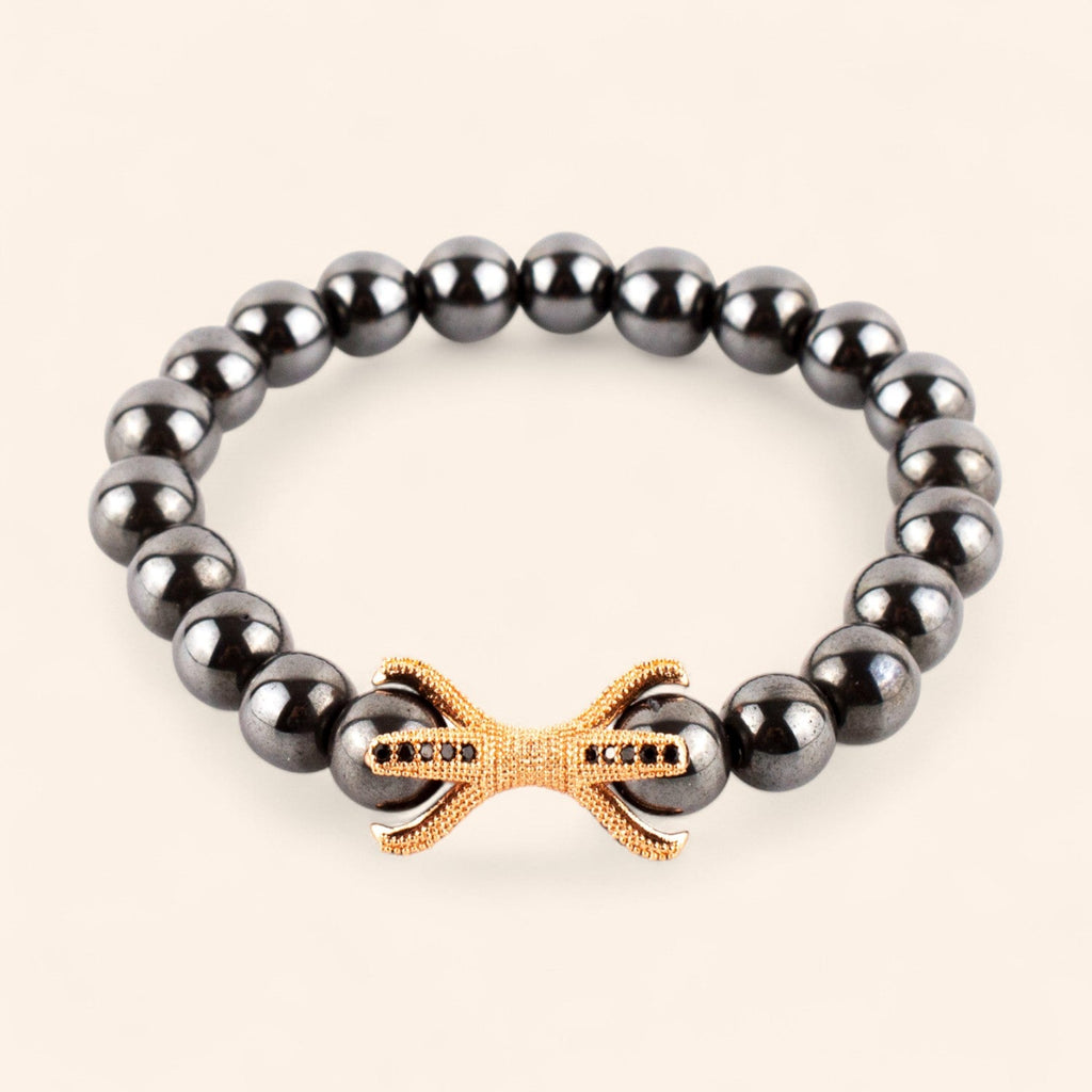 Bracelet Etreinte en pierres naturelles Hématite  Bracelet Jethyka