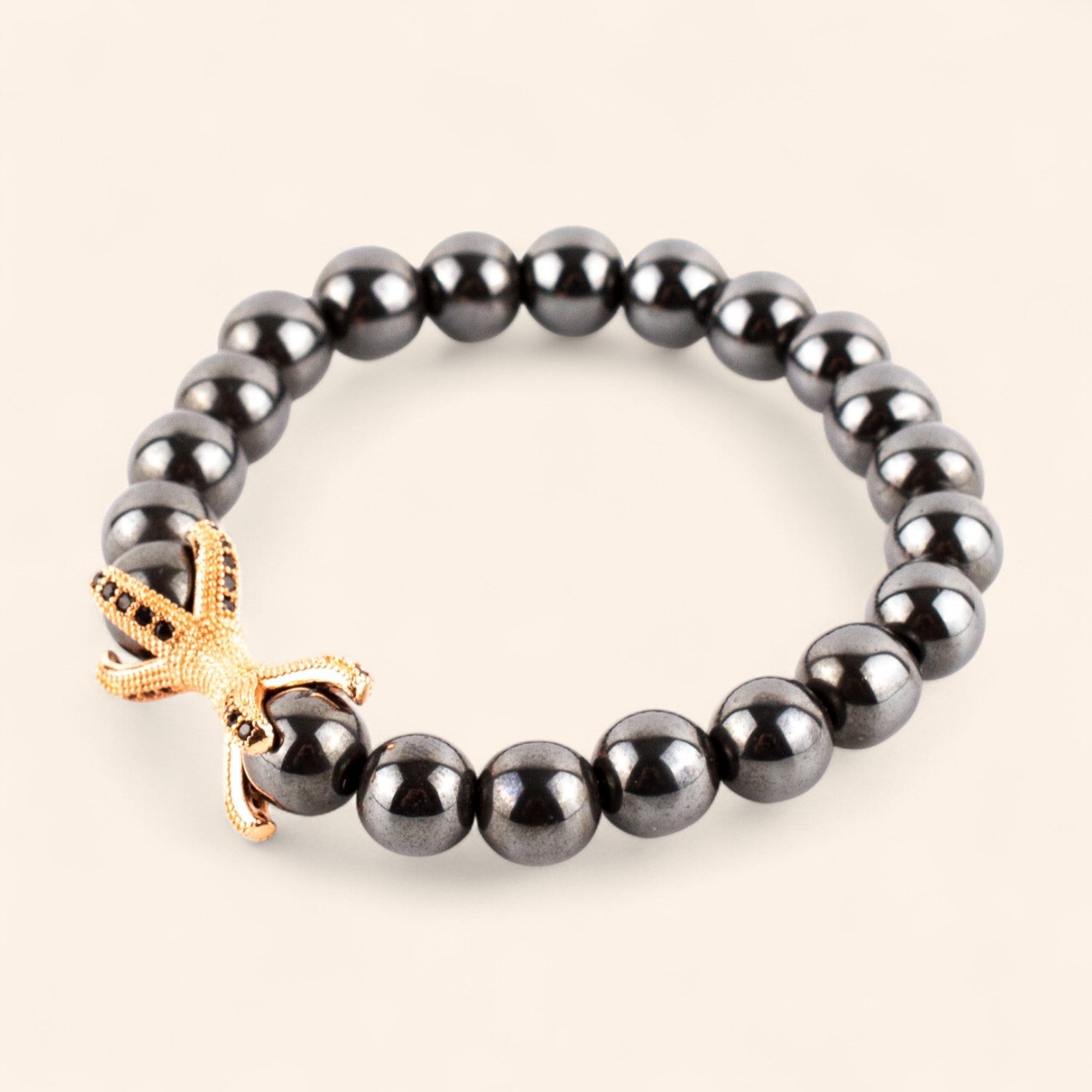 Bracelet Etreinte en pierres naturelles Hématite  Bracelet Jethyka