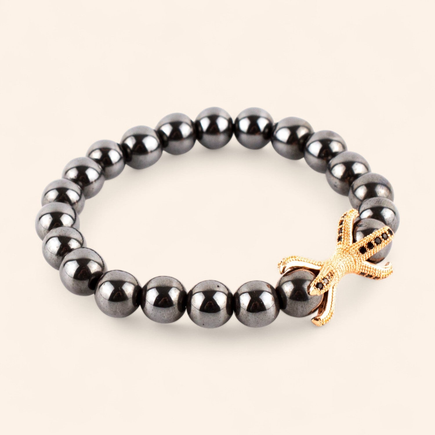 Bracelet Etreinte en pierres naturelles Hématite  Bracelet Jethyka