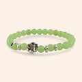 Bracelet en Pierres Naturelles Jade et Fleur de Cerisier  Bracelet Jethyka