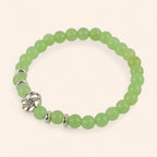 Bracelet en Pierres Naturelles Jade et Fleur de Cerisier  Bracelet Jethyka