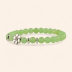Bracelet en Pierres Naturelles Jade et Fleur de Cerisier  Bracelet Jethyka