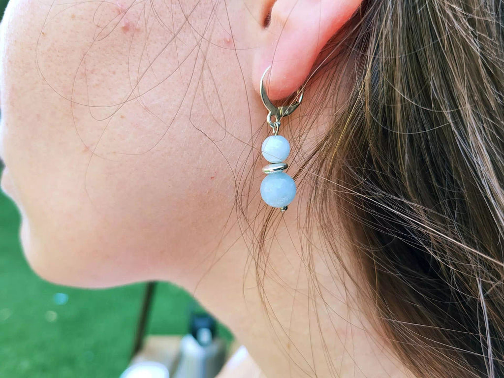 Boucles d'oreilles Aigue-Marine  Boucles d'Oreilles Jethyka