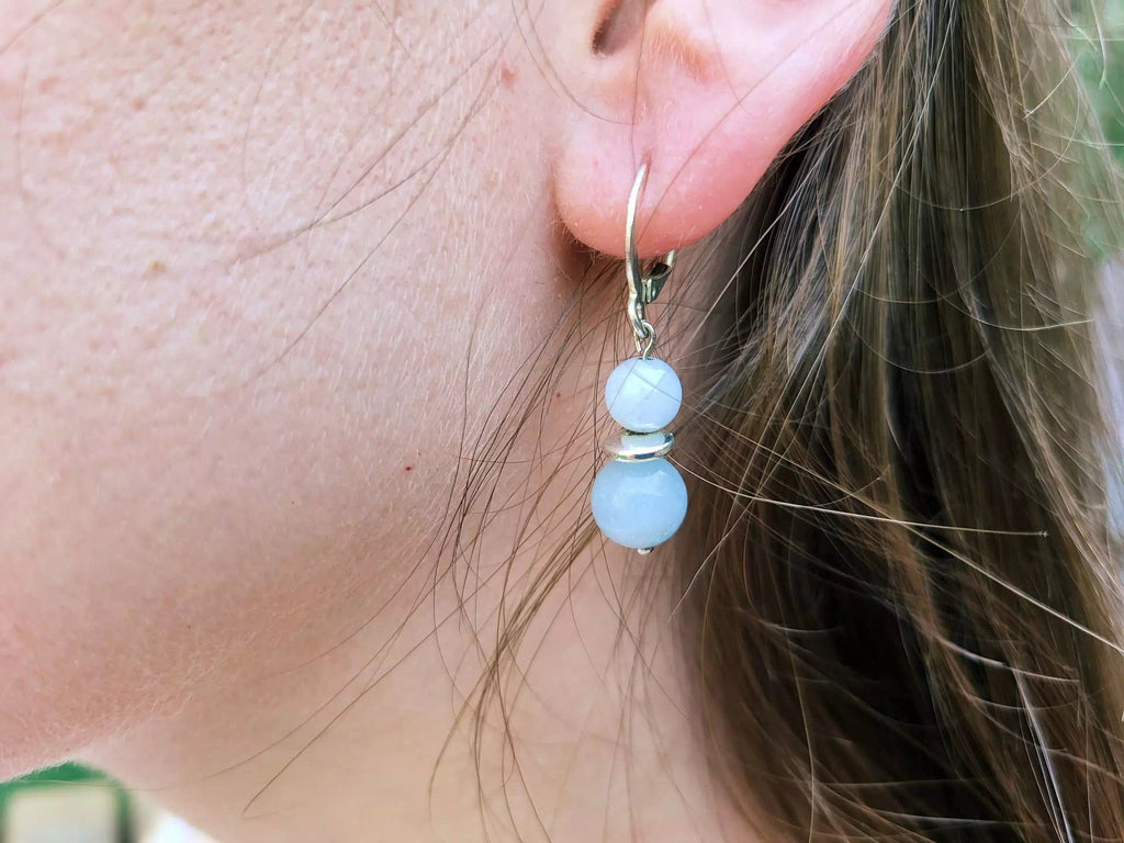 Boucles d'oreilles Aigue-Marine  Boucles d'Oreilles Jethyka