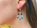 Boucles d'oreilles étoile en Hématite et perles cristal bleues  Boucles d'Oreilles Jethyka