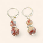 Boucles d'oreilles en pierres naturelles Jaspe Shoushan  Boucles d'Oreilles Jethyka