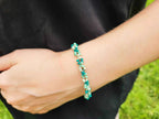 Bracelet perles rocailles Camaïeu Vert