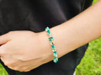 Bracelet en perles de rocailles camaïeu vert  Bracelet Jethyka