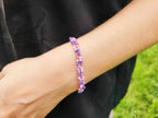 Bracelet perles rocailles Camaïeu Violet