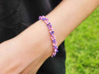 Bracelet perles rocailles Camaïeu Violet