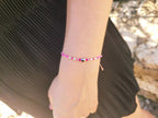 Bracelet coeur et perles rocailles roses  Bracelet Jethyka