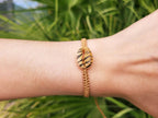 Bracelet macramé camel avec coquillage cauri tigré  Bracelet Jethyka