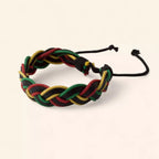 Bracelet tressé multicolore en cuir réglable  Bracelet Jethyka