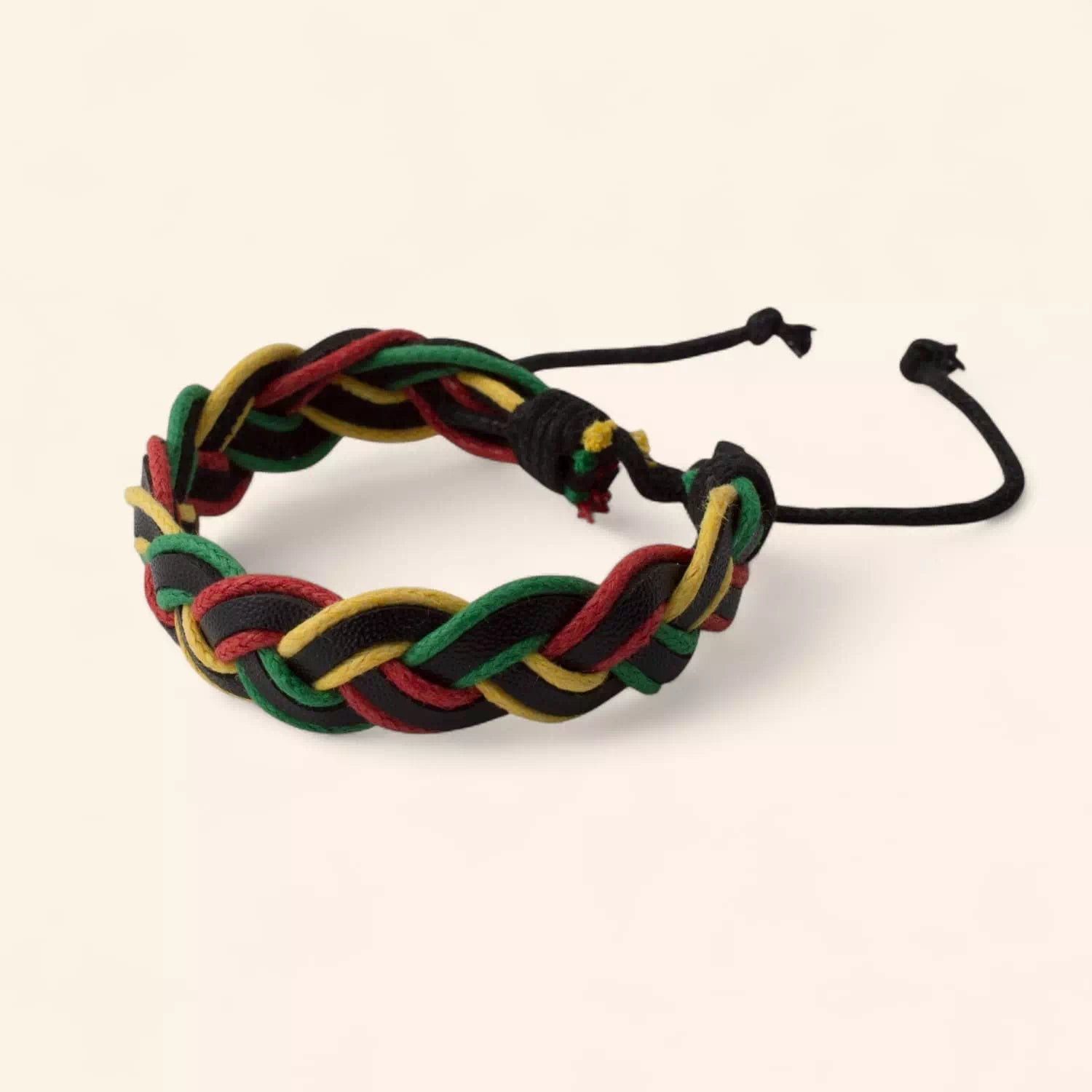 Bracelet tressé multicolore en cuir réglable  Bracelet Jethyka