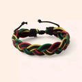 Bracelet Cuir tressé Multicolore