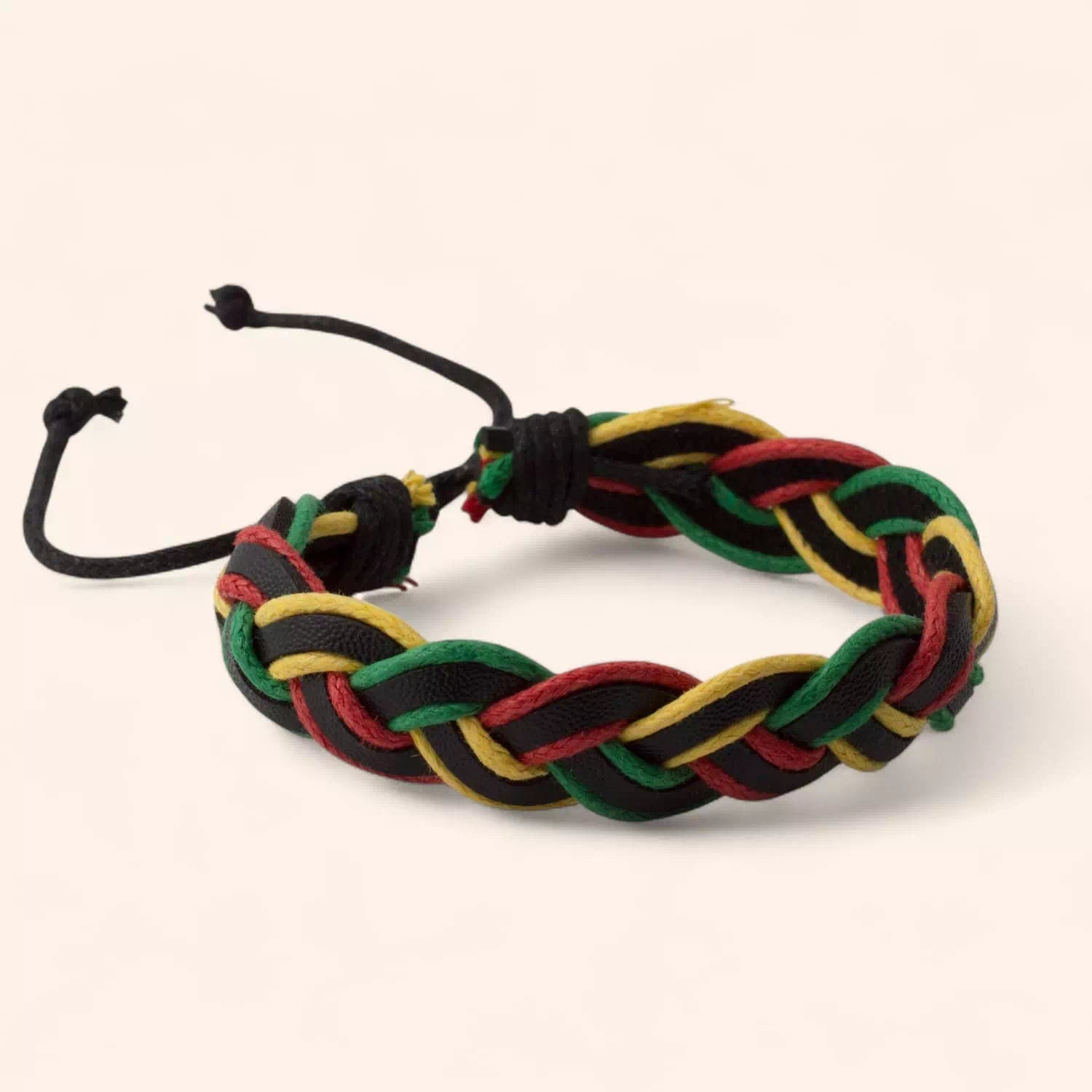 Bracelet tressé multicolore en cuir réglable  Bracelet Jethyka