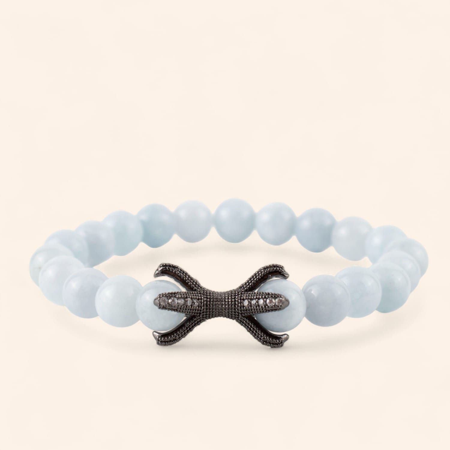 Bracelet étreinte en pierres naturelles Aigue-marine  Bracelet Jethyka