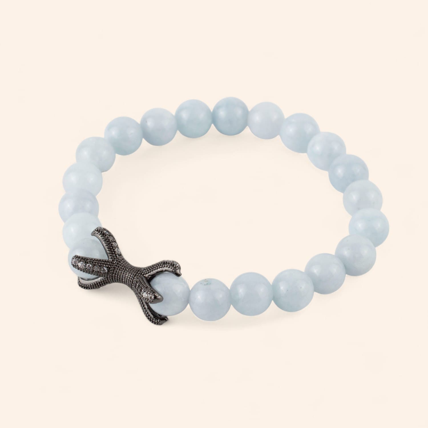 Bracelet étreinte en pierres naturelles Aigue-marine  Bracelet Jethyka