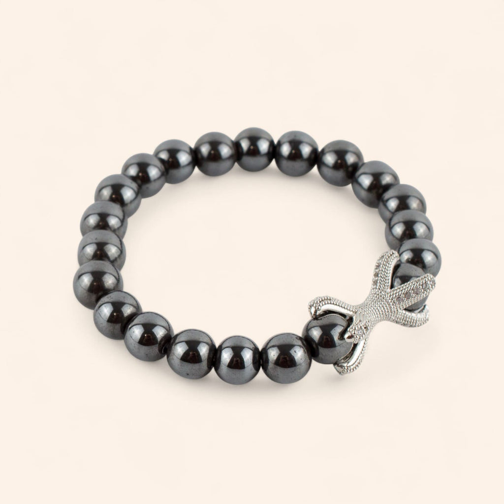 Bracelet Etreinte en pierres naturelles Hématites  Bracelet Jethyka