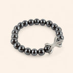 Bracelet Etreinte en pierres naturelles Hématites  Bracelet Jethyka