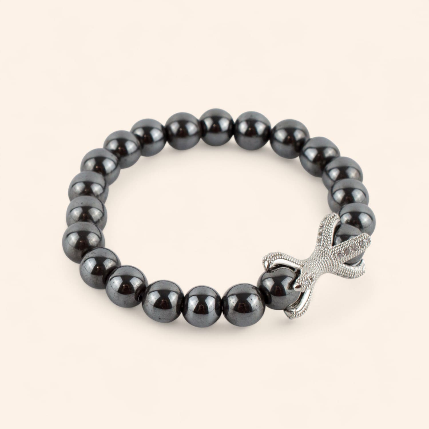 Bracelet Etreinte en pierres naturelles Hématites  Bracelet Jethyka