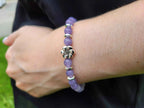 Bracelet Fleur de cerisier en pierres naturelles Angélite pourpre