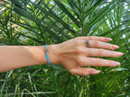 Bracelet Rosace macramé Bleu