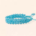 Bracelet Macramé avec Perles Cristal Bleu Azur  Bracelet Jethyka