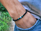 Bracelet Pierres Naturelles Onyx et Perle Œil Protecteur  Bracelet Jethyka