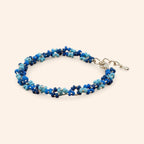Bracelet en perles rocailles camaïeu bleu  Bracelet Jethyka